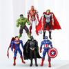 6 Stück/Set Dekorative Avengers Actionfiguren Captain America Iron Man Sammler-Miniatur Die Avengers Ornament für Kinder
