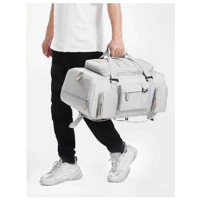 Large capacity fitness bag, travel backpack, dry wet separation shoulder bag, outdoor sports, fishing, yoga training bag