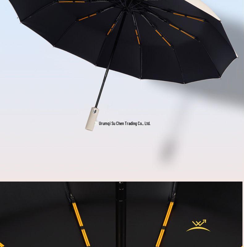 Q Fully Automatic Extra-Large Umbrella: Sun & Rain Dual Use, Reinforced Anti-UV Sunshade for Men & Women.