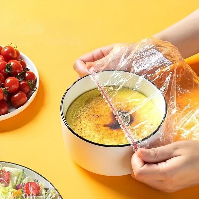 1200pcs Disposable Plastic Wrap | Elastic Cover Film for Fruits,Vegetables,Plates, Bowls-Durable, Ideal for Kitchen,Picnics,BBQs