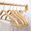 5PCS Bamboo Coats Hangers,Non-marking Suit Rack with Pants Bar for Closet Organizer,Smooth Non-Bulging Hanger for Clothes Shirts
