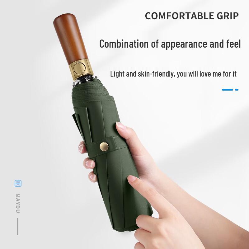 MAYDU Automatic 10-Rib Windproof Business Foldable Umbrella