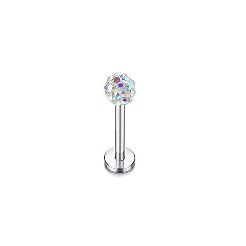Bobisty 16G Hypoallergenic Stainless Steel Labret Lip Stud Piercing for Women Men CZ Forward Helix Earrings Cartilage Piercing