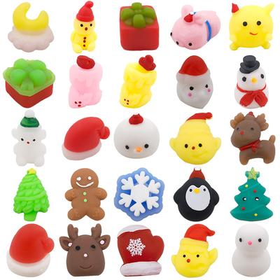 103050Pcs Christmas Squishy Toys Kawaii Soft Stress Reliever Fidget Toys Party Favors, Goodie Bag, Christmas Gifts Kids Adult