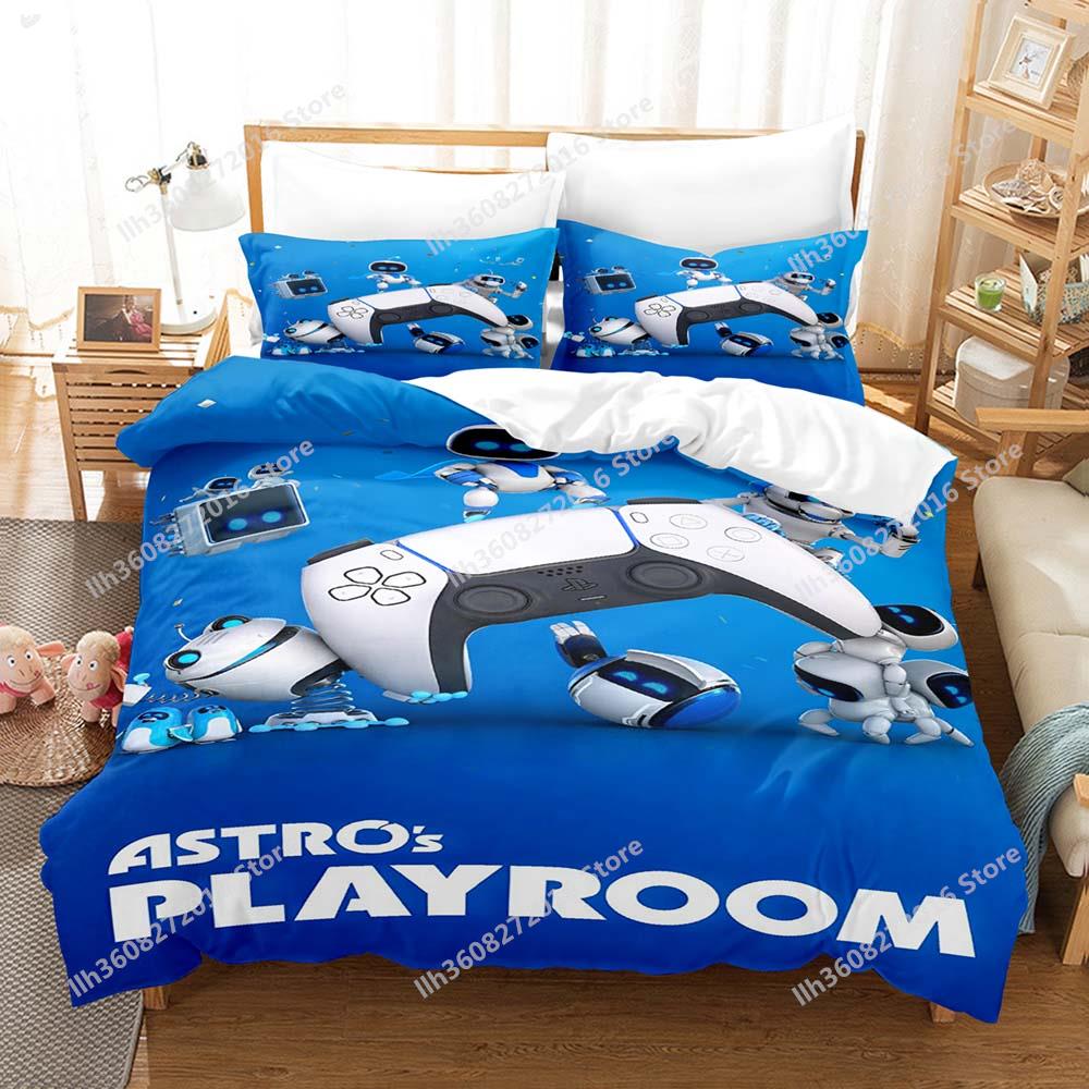 

Постільна білизна ASTRO BOT Односпальний Двоспальний Повний Королівський розмір Комплект для ліжка Дорослий Дитячий Спальня Комплекти підковдр 3D Друк Аніме Простирадло С AU King(245x210cm)