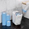 Disposable Toilet Brush Set Wall Mounted with Replaceable Refill Heads Cleaning Tool with Storage Holder Bathroom Cleaner Kit