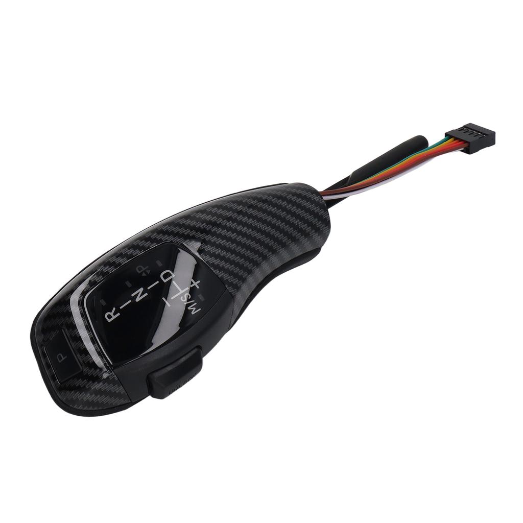 LED-Schaltknauf-Nachrüstsatz mit Motorstart-Stopp-Taste für E61, E60 und E46 (Linkslenker) in Carbonfaser-Optik