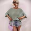 Spring/Summer New Women's Knit Loose Solid Color Imported Fashion Set Women's Knit Sweater