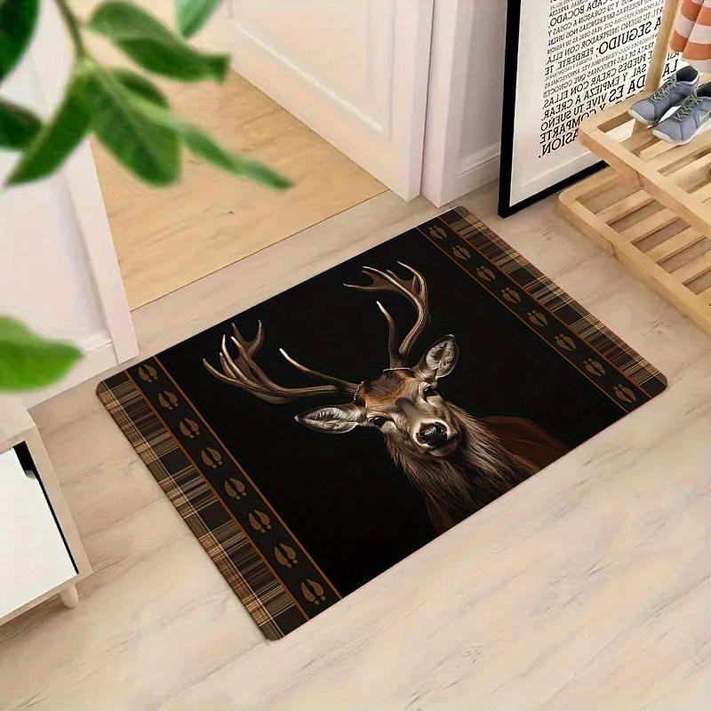 1Pcs Anti Fatigue Kitchen Rugs, Majestic Stag Print Waterproof Non-Slip Thick Cushioned Kitchen Mat Heavy Duty Comfort Standing Mat for Kitchen