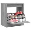 VidaXL Shoe Cabinet Sonoma Grey 60x42x69 Cm Engineered Wood 839985