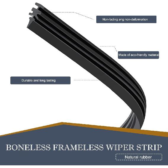 4 PCS Car Windshield Wiper Blade, 28" High Toughness Noise-reducing Environmentally Friendly Boneless Wiper Rubber Strip, Modification Accessories,