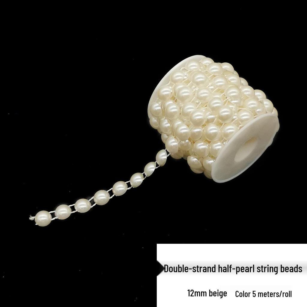 Double-Line Pearl Sunflower Snowflake Beads DIY Decoration