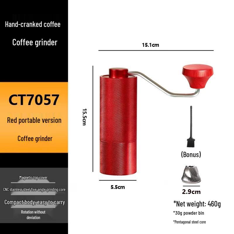 Stainless Steel Hand-Crank Coffee Grinder - Portable and In Stock