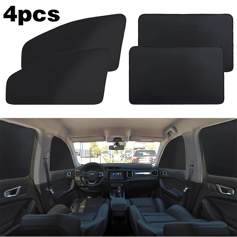4pcs Car Window Sun Shade Anti-UV Car Curtain Magnetic Car Sun Shade Side Window Net Sun Visor Summer Protective Window Film