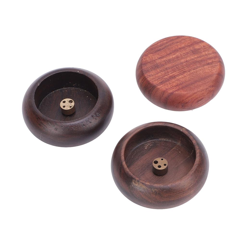 3pcs Incense Holder Walnut Rosewood Ebony Solid Wood Vintage Incense Stick Burner for Home Decor