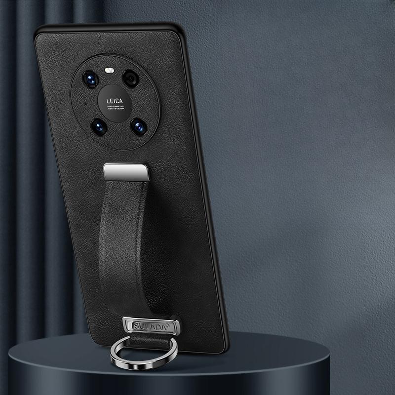 

Huawei Mate40pro Phone Case Wristband Stand Ring HUAWEI Anti-drop M70 Business Men s 60 Leather Case Huawei Mate 60Pro +