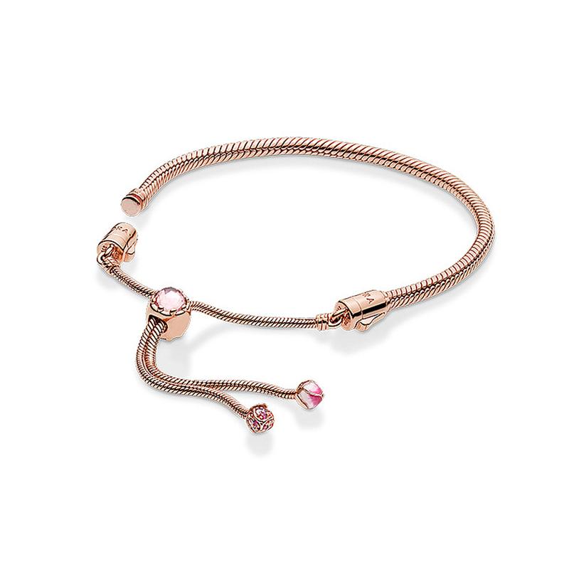 Pandora Manman Peach Blossom Series Alloy Bracelet Women s Style B801396-2