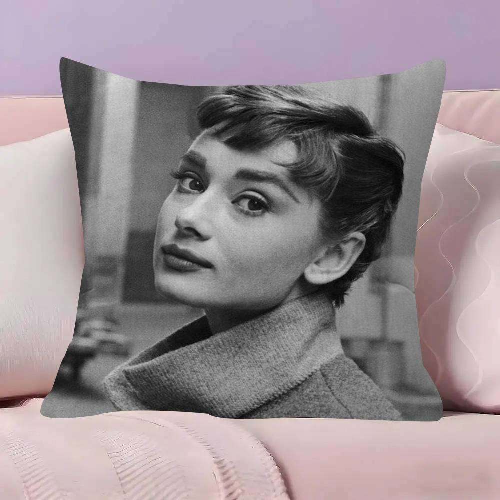 Audrey Hepburn Lipstick Pillowcase Toon Gift Cushion Cover Bedroom Home Sofa Chair Seat Decor Pillow Case