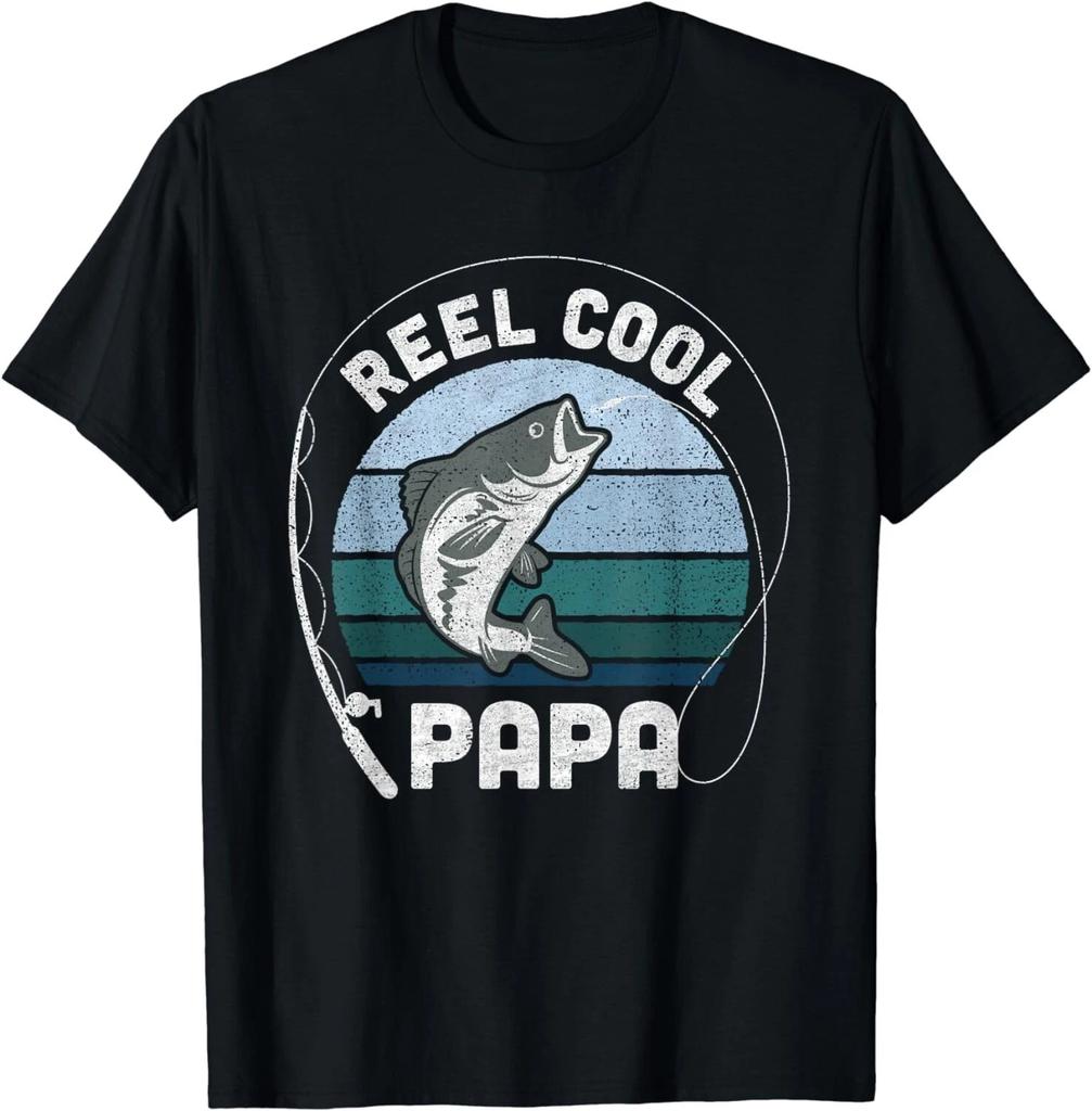 Funny Reel Cool Papa Fishing Fathers Day Gift Unisex T-Shirt