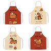 New Style Cartoon Pony Kitchen Apron Stain-Resistant Waterproof Coffee Overalls Clear Pattern Cooking Apron for Man Woman