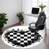 1pc Checkerboard Splash Office Round Area Rug, Indoor Mat Suitable ForOffice, Under Office Chairs Bedroom Living Room Home Decor, Room Decot194