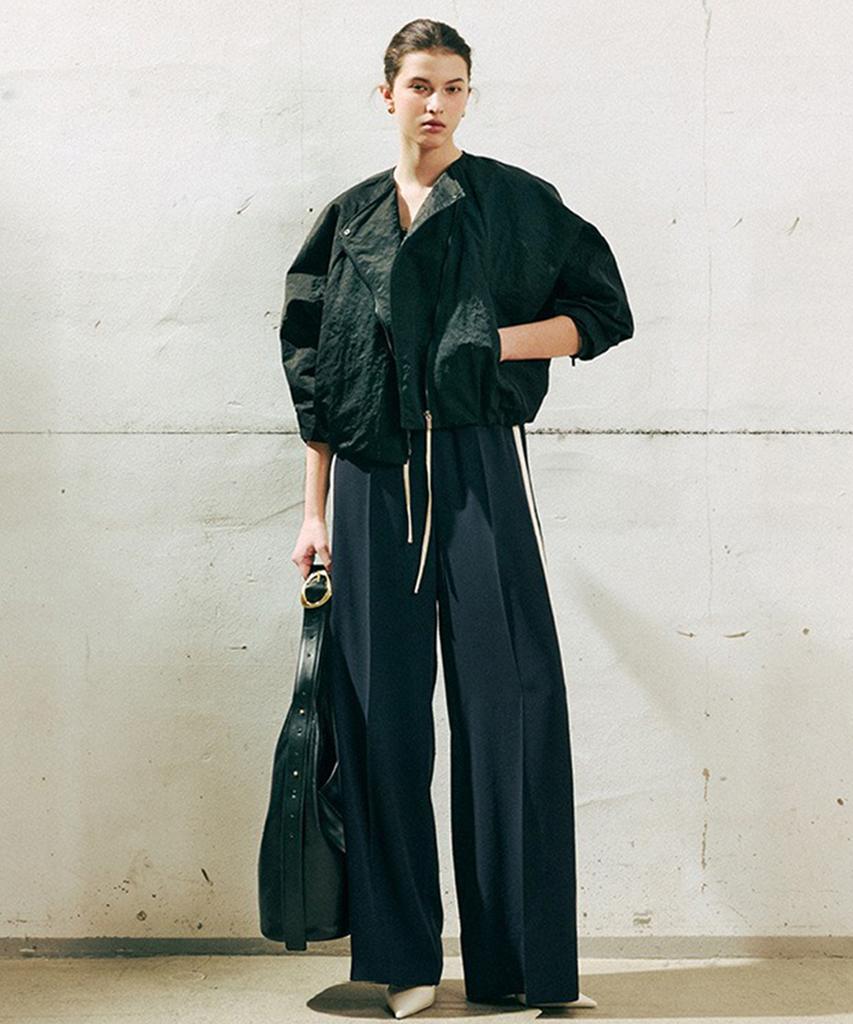 Baniseunyuyog 26Ss Roxy Satin Flow Pants Deep Navy