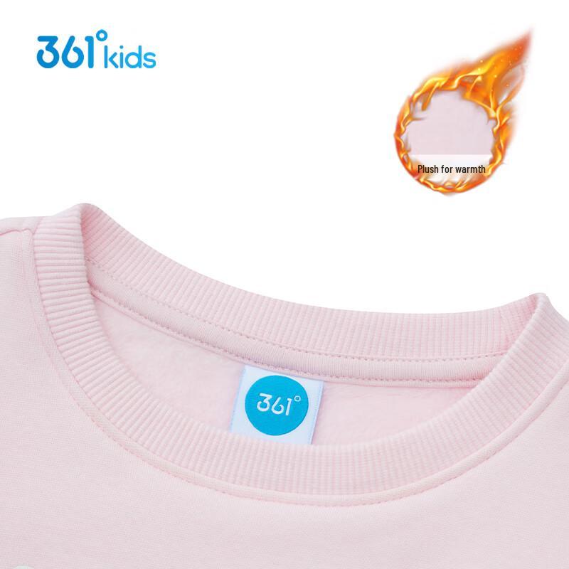 361° Girls' Fleece-Lined Cartoon Pullover Sweatshirt