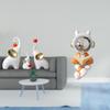 Elephant Astronaut Family Sculptures Animal Statues Crafts Desktop Decorations Space Figurine