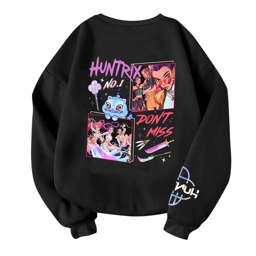 Children's Fashionable Lightweight Long-sleeved Round Neck Pullover With Pockets Printed Pullover