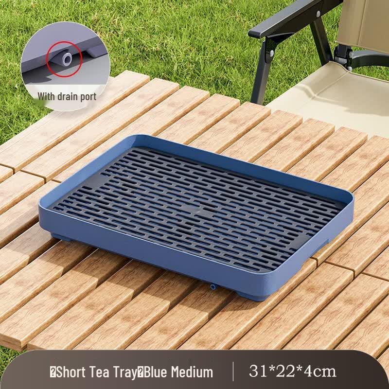 Qiwei Portable Double-Layer Draining Tea Tray