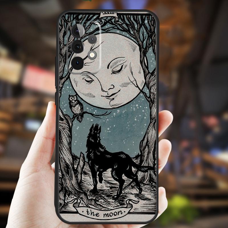 Death Tarot Cat Case For Samsung Galaxy A32 A56 A16 A15 A22 A52 A54 A14 A26 A36 A55 A35 A05 A06 A53 A33 A13