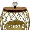 Coffee Pod Holder Large Capacity with Wood Base Storage Cup Coffee Pod Basket Organizer Cup for Hotel Family Kitchen Home Cafe