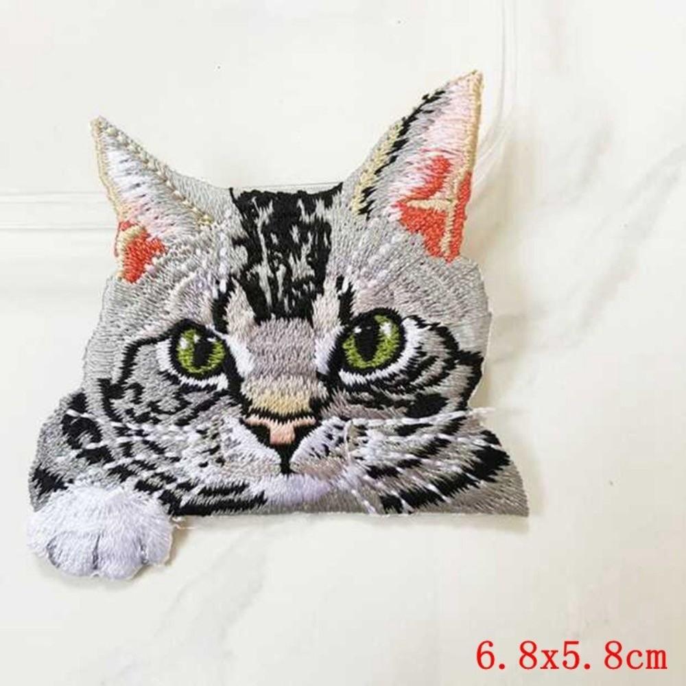 Thermoadhesive Pocket Cat Applique DIY Animal Applique Patches for Jeans/Jacket
