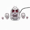 1 Pair Skull-shaped Motorcycle Signal Light Decoration Motorcycle LED Turn Signal Rear Brake Tail Light Universal Accessories