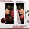 2D FLAT PRINTING 2pcs Curtains (Without Rod) Floral Rose Arrangement Women is Day Festival Creative Curtains Polyester Easy