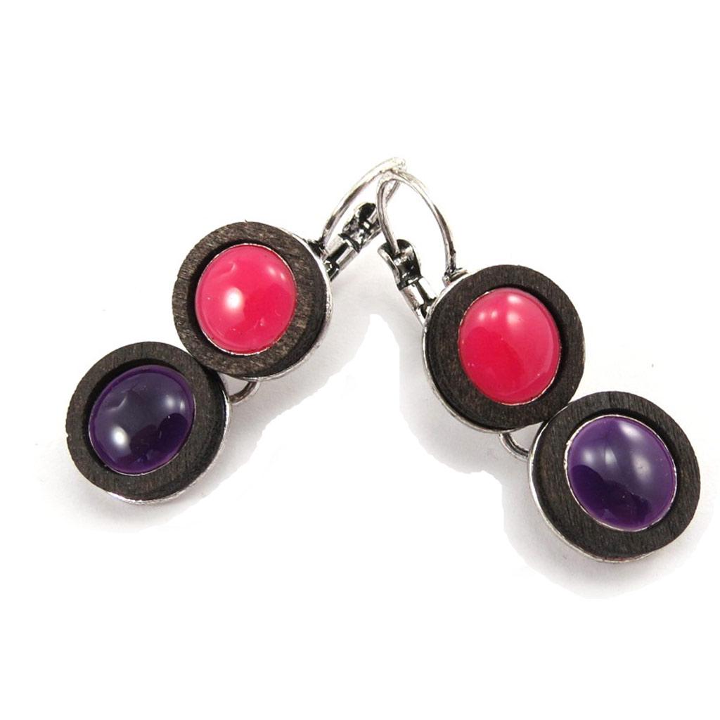 NOA [K0213] - Dormeuses Créateur 'Bora Bora' rose violet