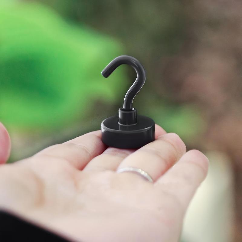 6PCS NdFeB strong magnetic keychain magnetic magnet hook magnetic buckle permanent magnet magnet round magnetic suction hook
