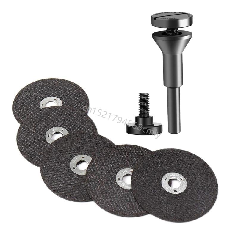 3inch Metal Cutting Disc Cut Offs Wheel Grinder Accessories Mounting Mandrel for Die Grinder Rotary Tool 6XDE