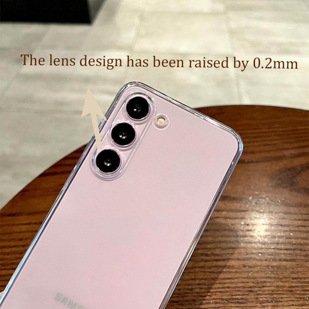 Luxury Shockproof Silicone Clear Soft Case For Samsung Galaxy S24 S23 S21 FE S25 Plus Note 20 Ultra Transparent Back Cover