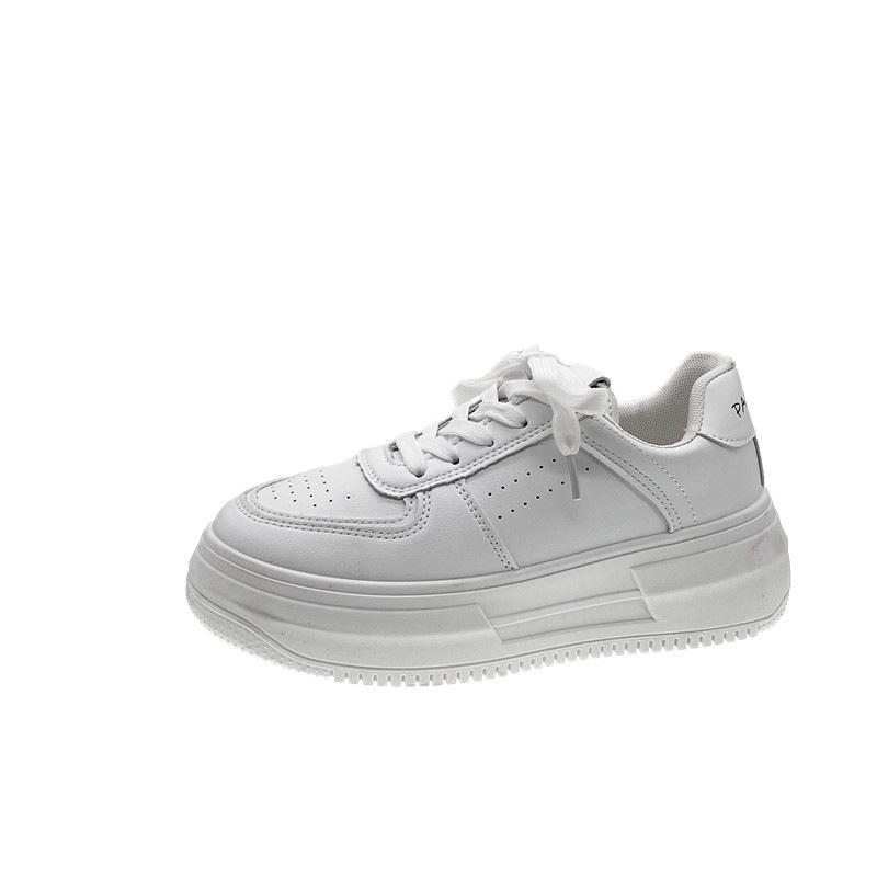 

2025 spring and summer new board shoes female student muffin shoes versatile casual little white shoes platform women s shoes tide 35 белый