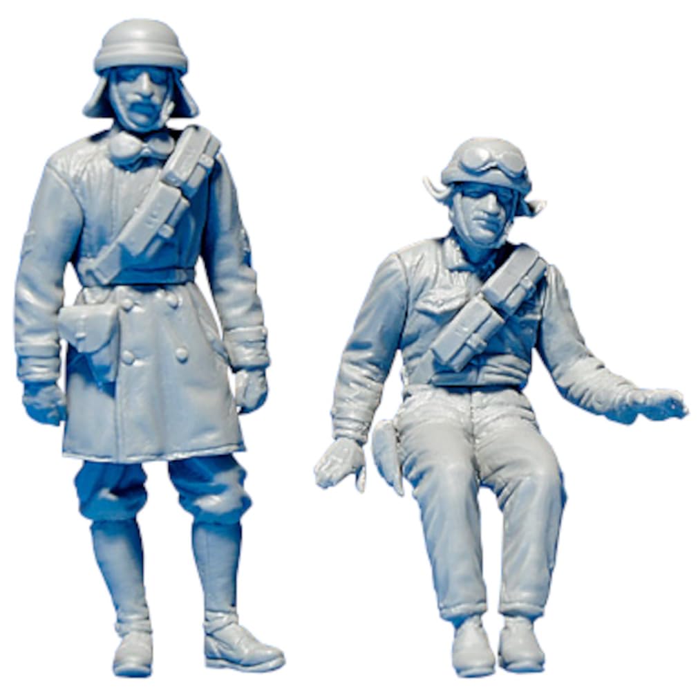 Miniart 1/35 Italian Tank Crew Head Resin Figures (5 Figures) Plastic Model MA35500 (Person)