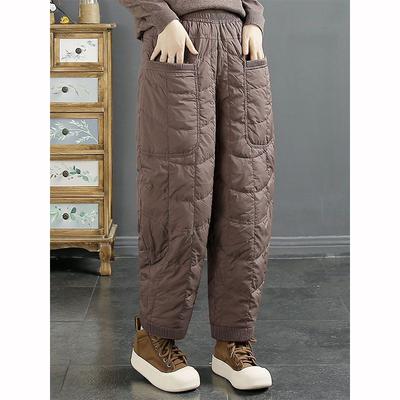 Weight Warm Down Trousers Winter Outerwear Work Trousers Windproof Harem Pants Women