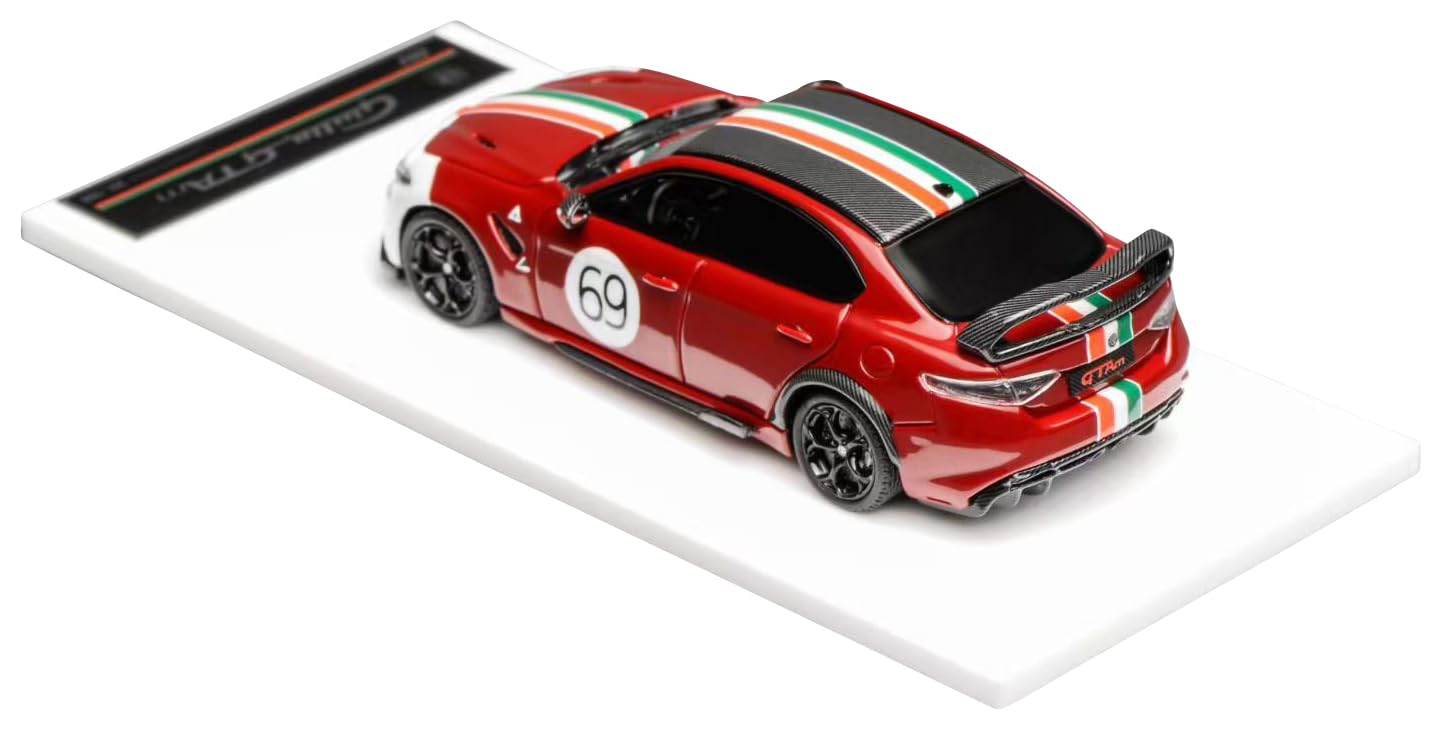 

FREESTYLE MOTORHELIX Scale Alfa Romeo Giulia GTAm Red Finished Model MH64009RI 1/64 Two-Tone