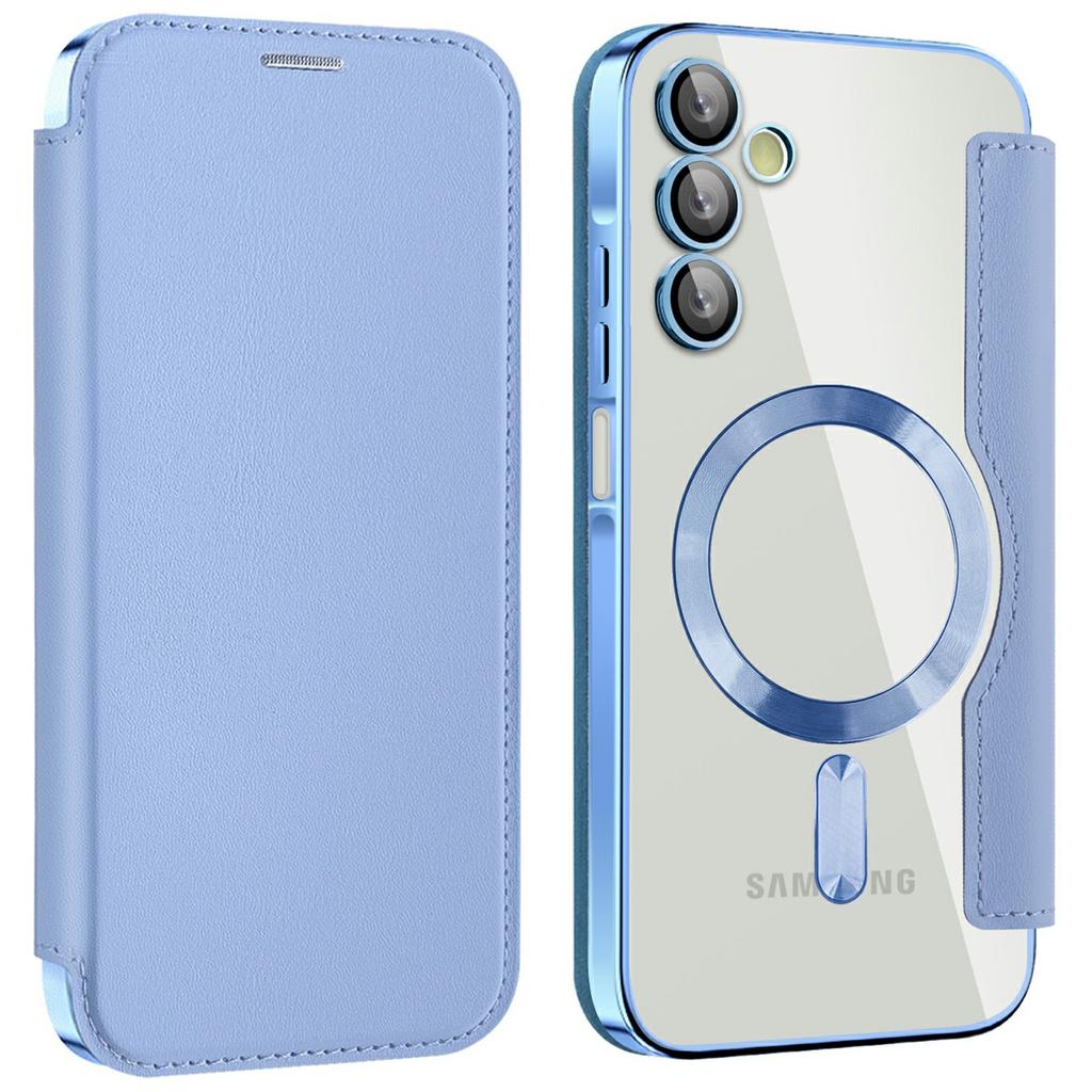 For Samsung Galaxy A15 4G/5G Case Compatible with MagSafe RFID Blocking Card Holder Leather Phone Cover