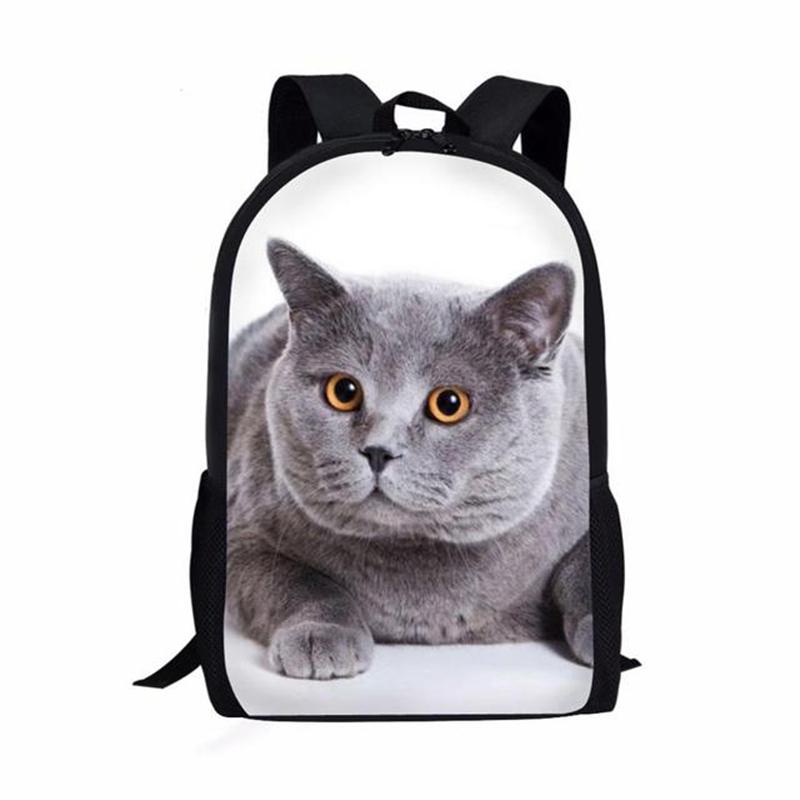 Zaini Notebook Gatto Figo Novità Lusso Zainetti Scolastici per Studenti Stampa 3D Oxford Impermeabile Zainetti per Laptop Ragazzi/Ragazze
