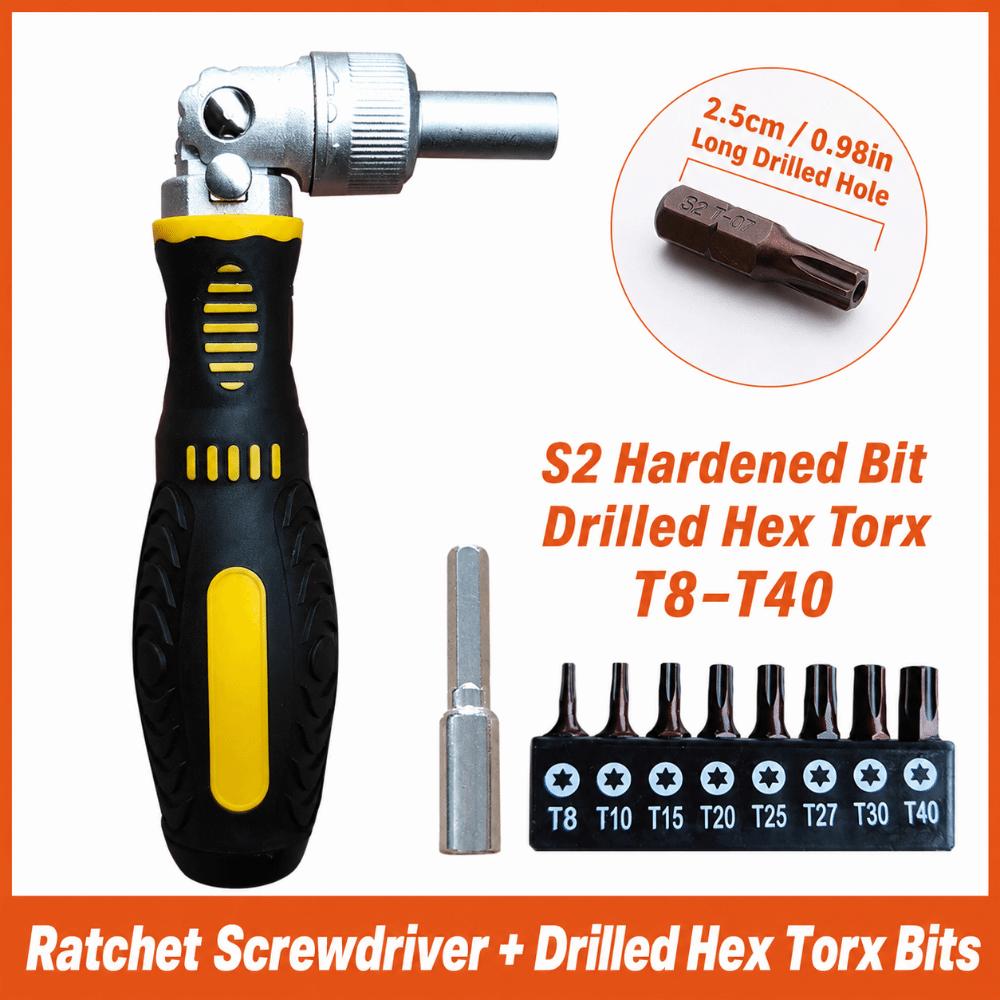 Adjustable Ratchet Two-way Screwdriver Set Universal Ratchet Screwdriver  Repair Tools