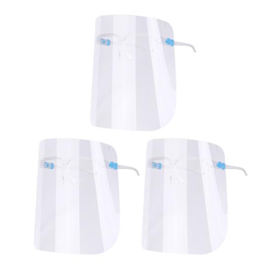 Anti-Splash Face Shield with Frame Anti-fog Cooking Mask Clear Goggles Full Face Protection Reusable Transparent Face Mask for Kitchen Use