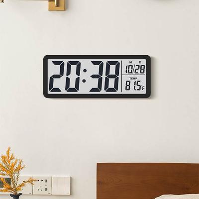 New Wall-mounted Electronic Wall Clock Temperature Multi-functional Digital LED Clocks Date Calendar Display Table Clock