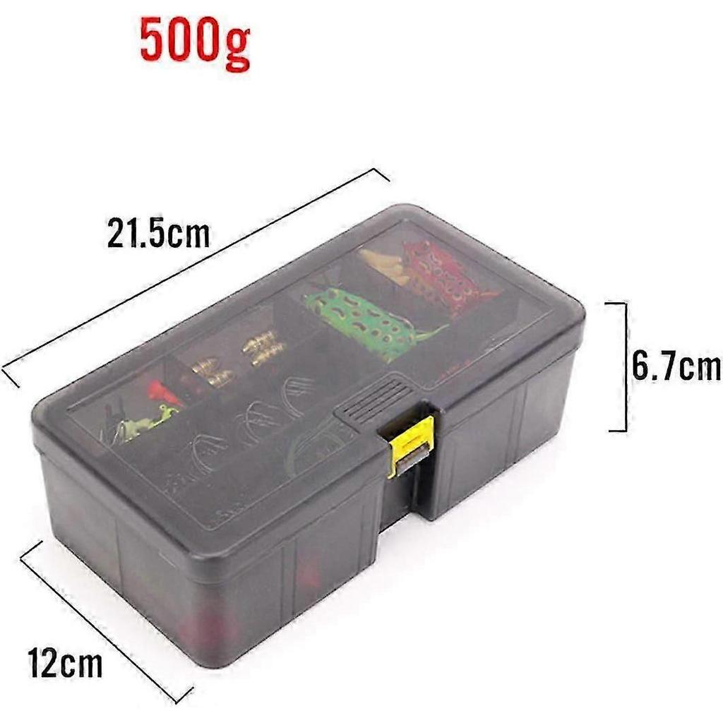 Fishing Lure Kits Mixed Universal Artificial Soft Baits Set Including Spinning Lures, Plastic Worms, Frogs, Single Hooks, Swivels and Tackle Bo