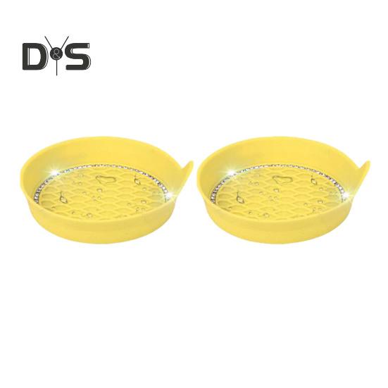 2 szt. podkładek samochodowych odpornych na zużycie, uniwersalnych, zapobiegających zarysowaniom, izolowanych cieplnie, antypoślizgowych, silikonowych wkładek do uchwytu na kubek